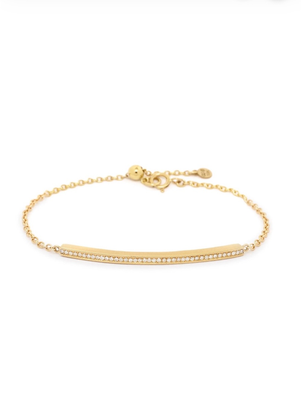 Anne Sportun 18k Yellow Gold Diamond Bar Chain Bracelet, Adjustable, $2,945